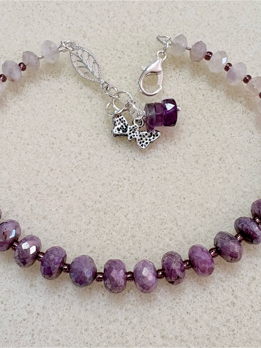 Mystic Sapphire and Moonstone Beaded Bracelet